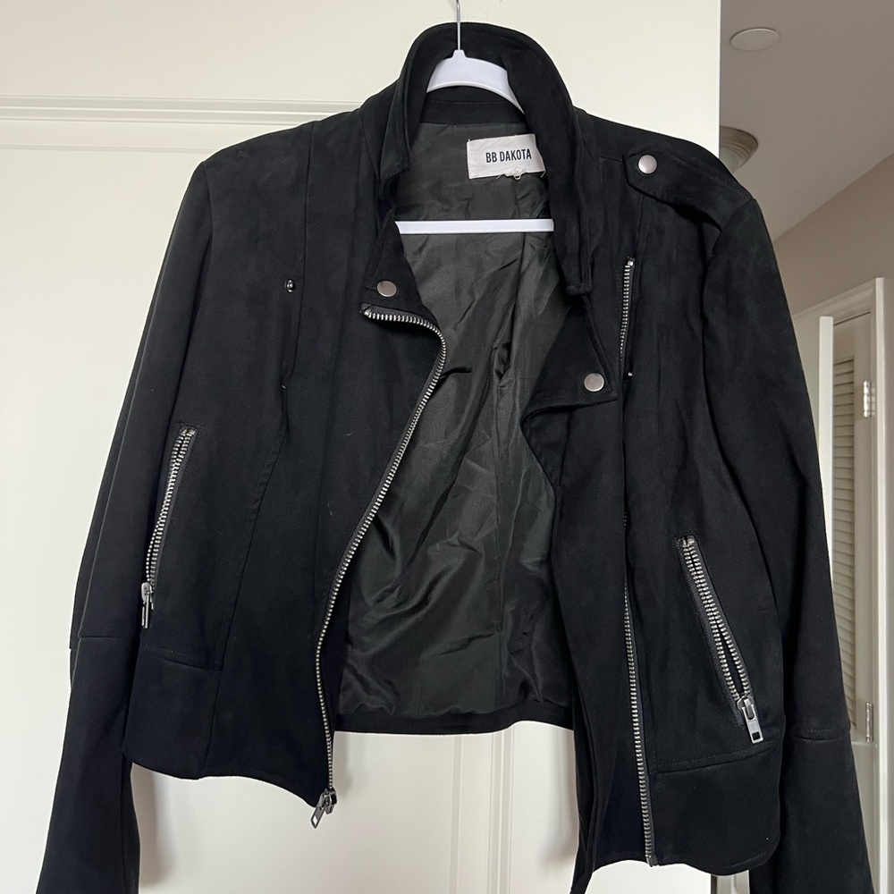Perfect Condition Black Suede Crop Womens jacket.